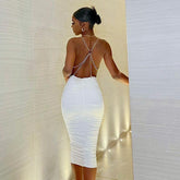 Robe moulante dos nu Camilla